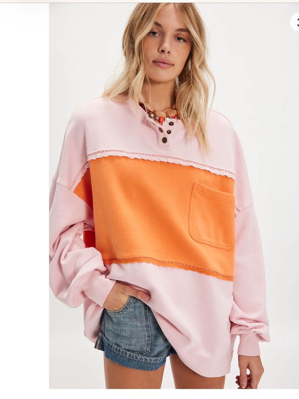 Free People Strawberry sweatshirt size XL NWT